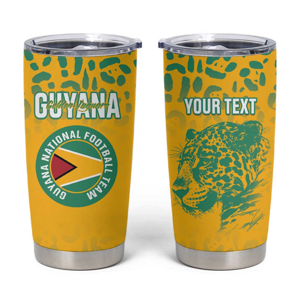 Custom Guyana Football Tumbler Cup 2025 Go Golden Jaguars