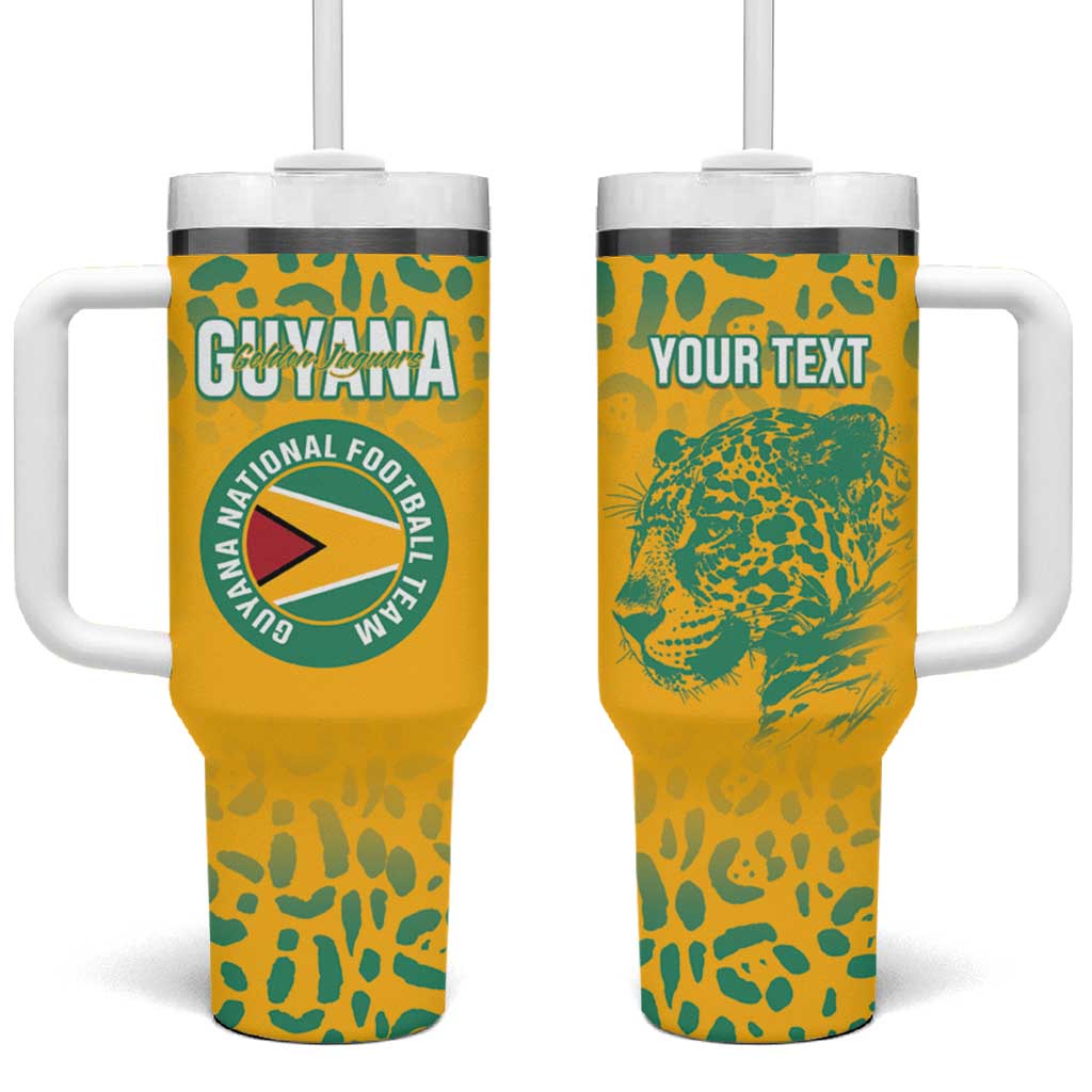 Custom Guyana Football Tumbler With Handle 2025 Go Golden Jaguars