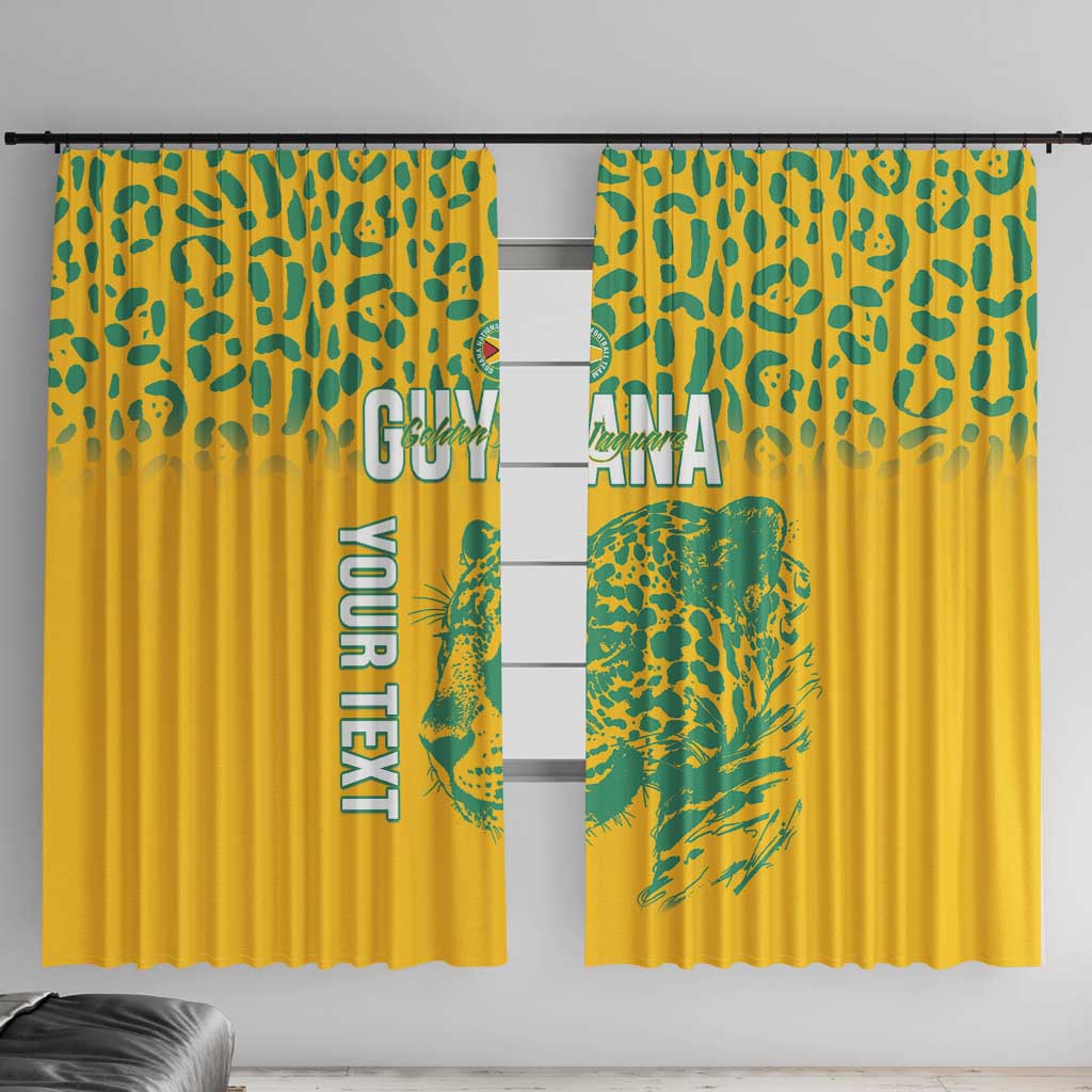 Custom Guyana Football Window Curtain 2025 Go Golden Jaguars