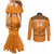 Custom Zambia Football Couples Matching Mermaid Dress and Long Sleeve Button Shirt Copper Queens Kente Pattern