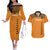 Custom Zambia Football Couples Matching Off The Shoulder Long Sleeve Dress and Hawaiian Shirt Copper Queens Kente Pattern - Wonder Print Shop