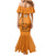 Custom Zambia Football Family Matching Mermaid Dress and Hawaiian Shirt Copper Queens Kente Pattern - Wonder Print Shop