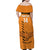 Custom Zambia Football Family Matching Off Shoulder Maxi Dress and Hawaiian Shirt Copper Queens Kente Pattern - Wonder Print Shop