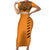 Custom Zambia Football Family Matching Short Sleeve Bodycon Dress and Hawaiian Shirt Copper Queens Kente Pattern - Wonder Print Shop