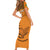 Custom Zambia Football Family Matching Short Sleeve Bodycon Dress and Hawaiian Shirt Copper Queens Kente Pattern - Wonder Print Shop