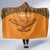 Custom Zambia Football Hooded Blanket Copper Queens Kente Pattern