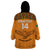 Custom Zambia Football Wearable Blanket Hoodie Copper Queens Kente Pattern - Wonder Print Shop