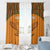 Custom Zambia Football Window Curtain Copper Queens Kente Pattern - Wonder Print Shop