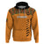 Custom Zambia Football Zip Hoodie Copper Queens Kente Pattern - Wonder Print Shop