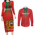 Custom Morocco Football Couples Matching Long Sleeve Bodycon Dress and Long Sleeve Button Shirt Go Lionesses of Atlas