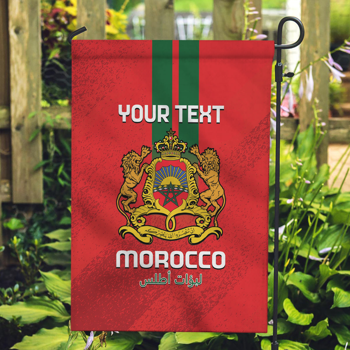 Custom Morocco Football Garden Flag Go Lionesses of Atlas - Wonder Print Shop