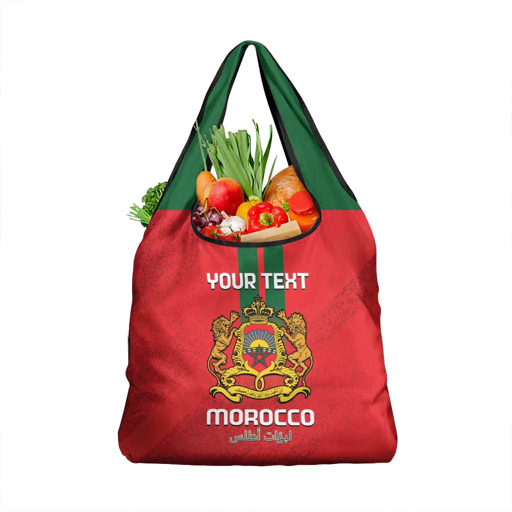 Custom Morocco Football Grocery Bag Go Lionesses of Atlas