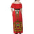 Custom Morocco Football Off Shoulder Maxi Dress Go Lionesses of Atlas