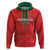 Custom Morocco Football Zip Hoodie Go Lionesses of Atlas