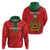 Custom Morocco Football Zip Hoodie Go Lionesses of Atlas