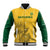 Custom South Africa Soccer Baseball Jacket Go Banyana Banyana Proteas - Wonder Print Shop