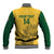 Custom South Africa Soccer Baseball Jacket Go Banyana Banyana Proteas - Wonder Print Shop