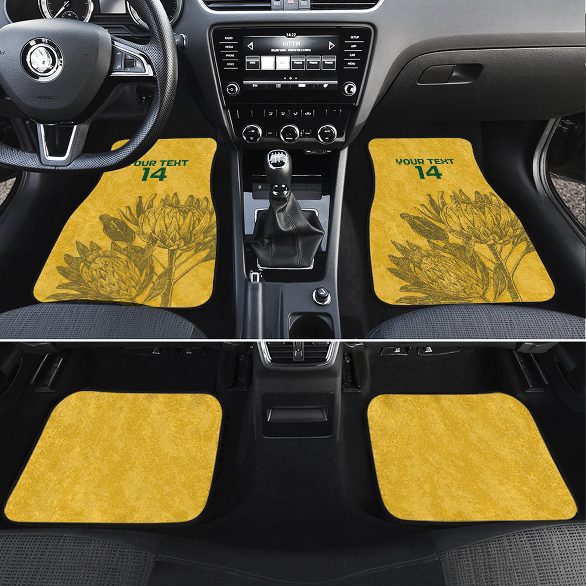 Custom South Africa Soccer Car Mats Go Banyana Banyana Proteas - Wonder Print Shop