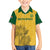 Custom South Africa Soccer Family Matching Off The Shoulder Long Sleeve Dress and Hawaiian Shirt Go Banyana Banyana Proteas - Wonder Print Shop