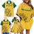 Custom South Africa Soccer Family Matching Off Shoulder Short Dress and Hawaiian Shirt Go Banyana Banyana Proteas - Wonder Print Shop