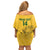 Custom South Africa Soccer Family Matching Off Shoulder Short Dress and Hawaiian Shirt Go Banyana Banyana Proteas - Wonder Print Shop