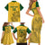 Custom South Africa Soccer Family Matching Short Sleeve Bodycon Dress and Hawaiian Shirt Go Banyana Banyana Proteas - Wonder Print Shop