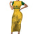 Custom South Africa Soccer Family Matching Short Sleeve Bodycon Dress and Hawaiian Shirt Go Banyana Banyana Proteas - Wonder Print Shop