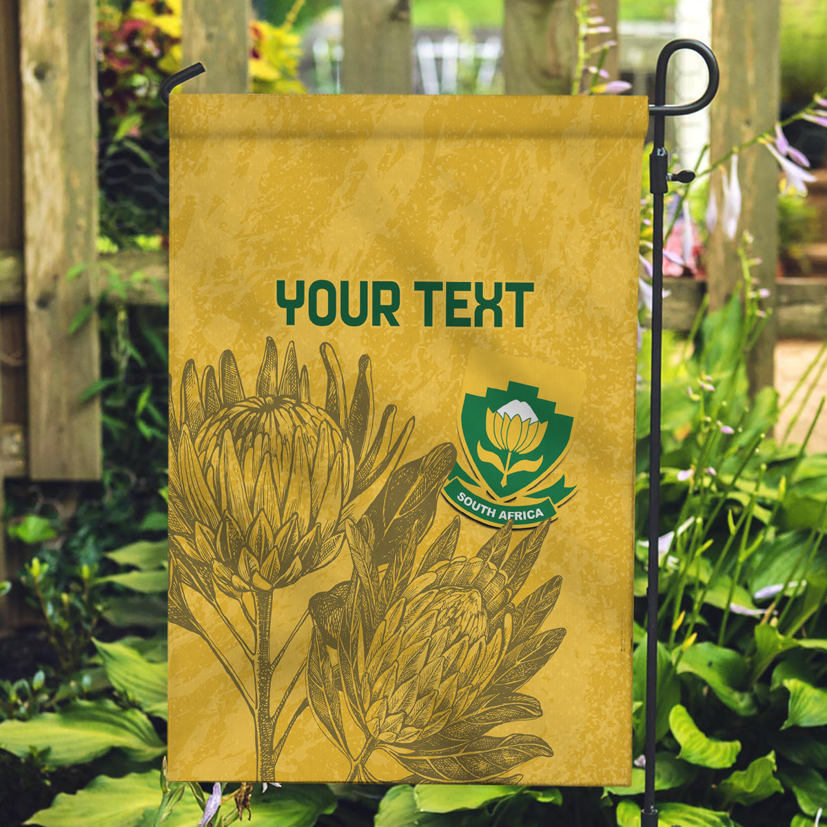 Custom South Africa Soccer Garden Flag Go Banyana Banyana Proteas - Wonder Print Shop