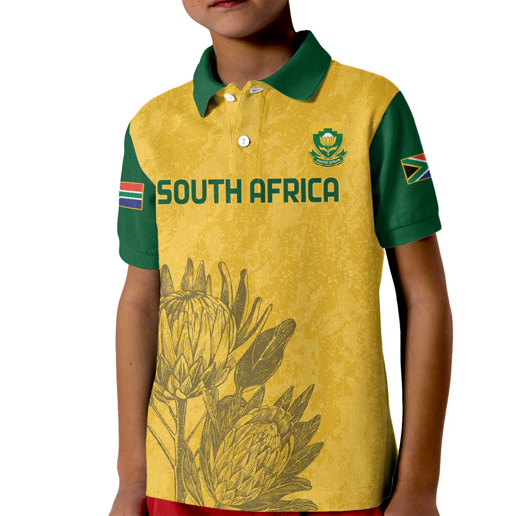 Custom South Africa Soccer Kid Polo Shirt Go Banyana Banyana Proteas - Wonder Print Shop