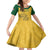 Custom South Africa Soccer Kid Short Sleeve Dress Go Banyana Banyana Proteas - Wonder Print Shop