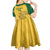 Custom South Africa Soccer Kid Short Sleeve Dress Go Banyana Banyana Proteas - Wonder Print Shop