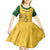 Custom South Africa Soccer Kid Short Sleeve Dress Go Banyana Banyana Proteas - Wonder Print Shop