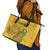 Custom South Africa Soccer Leather Tote Bag Go Banyana Banyana Proteas - Wonder Print Shop