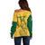 Custom South Africa Soccer Off Shoulder Sweater Go Banyana Banyana Proteas - Wonder Print Shop