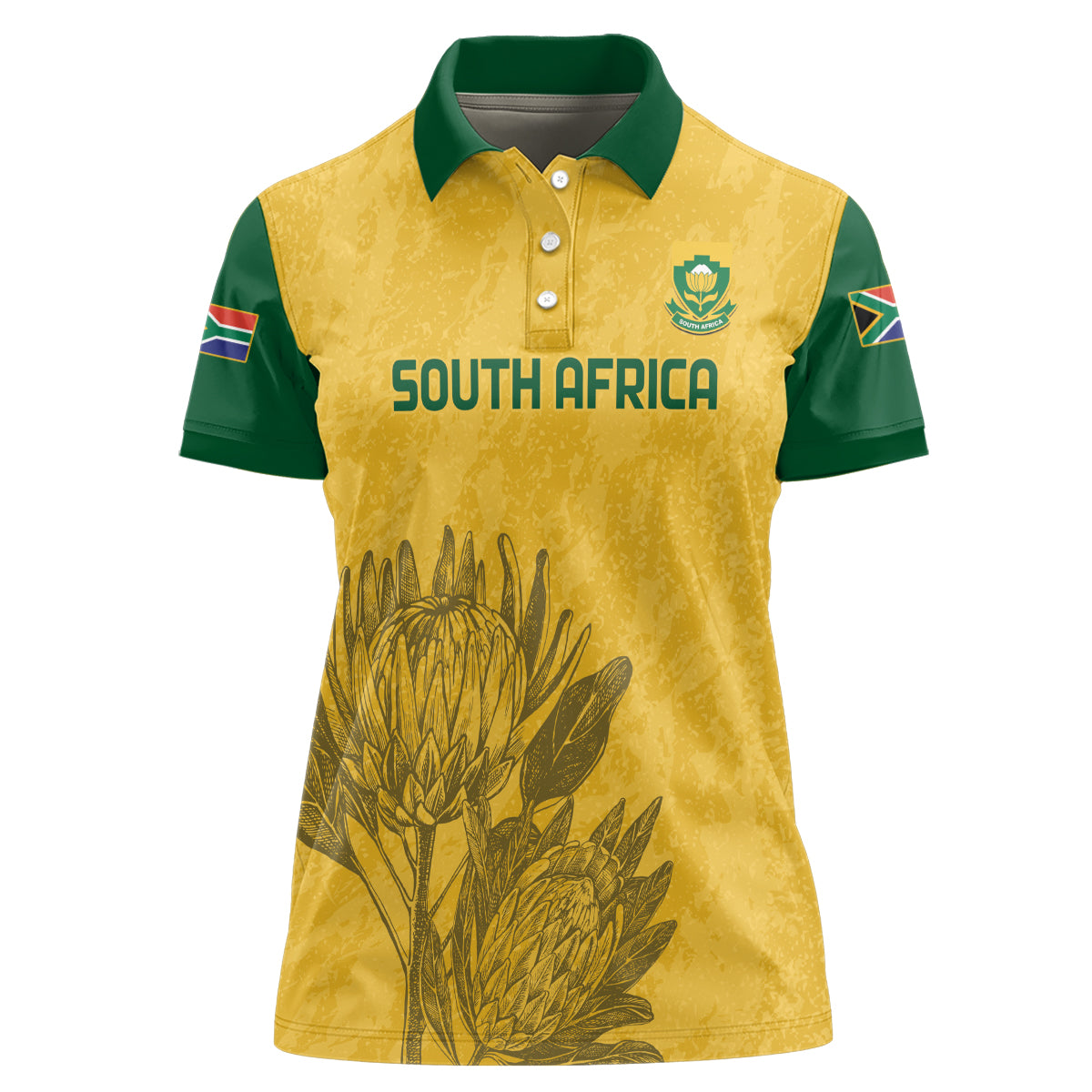 Custom South Africa Soccer Women Polo Shirt Go Banyana Banyana Proteas - Wonder Print Shop