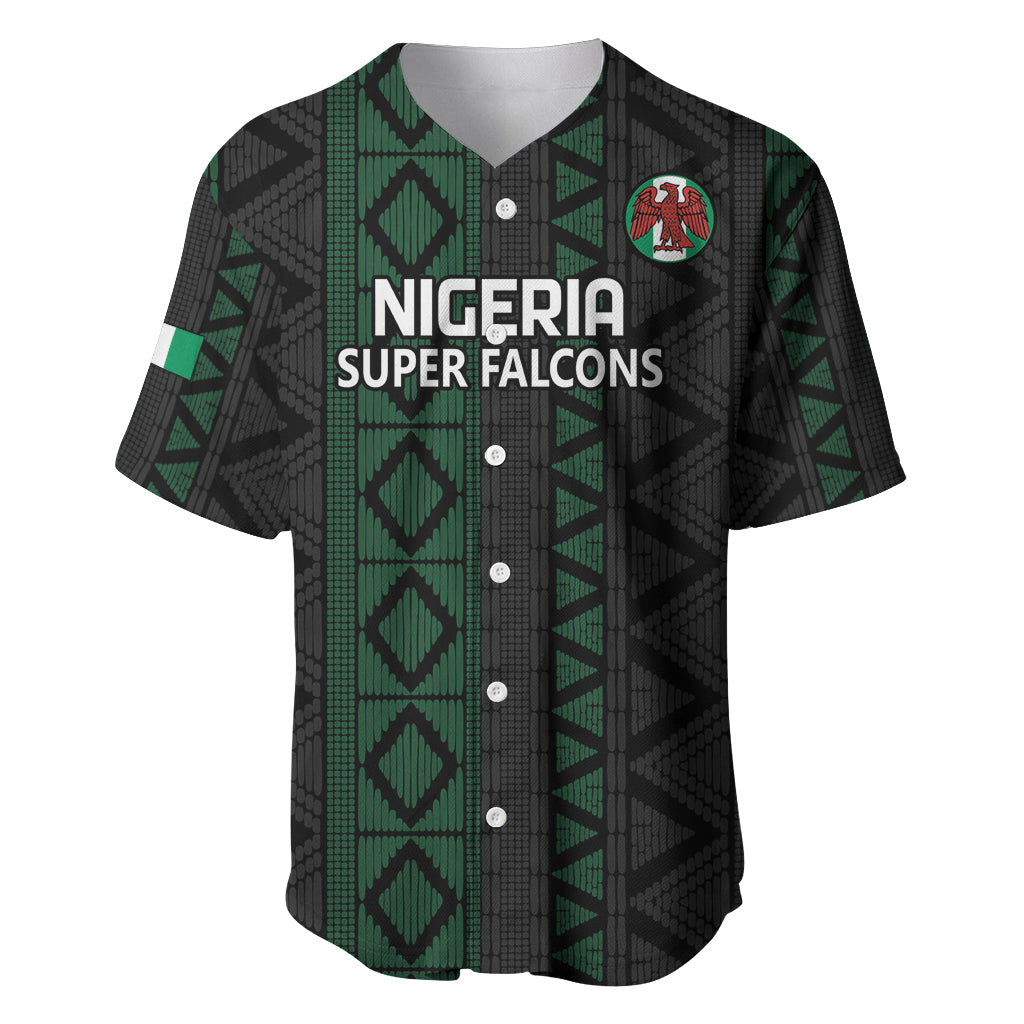 Custom Nigeria Football Baseball Jersey Go Super Falcons African Pattern - Wonder Print Shop