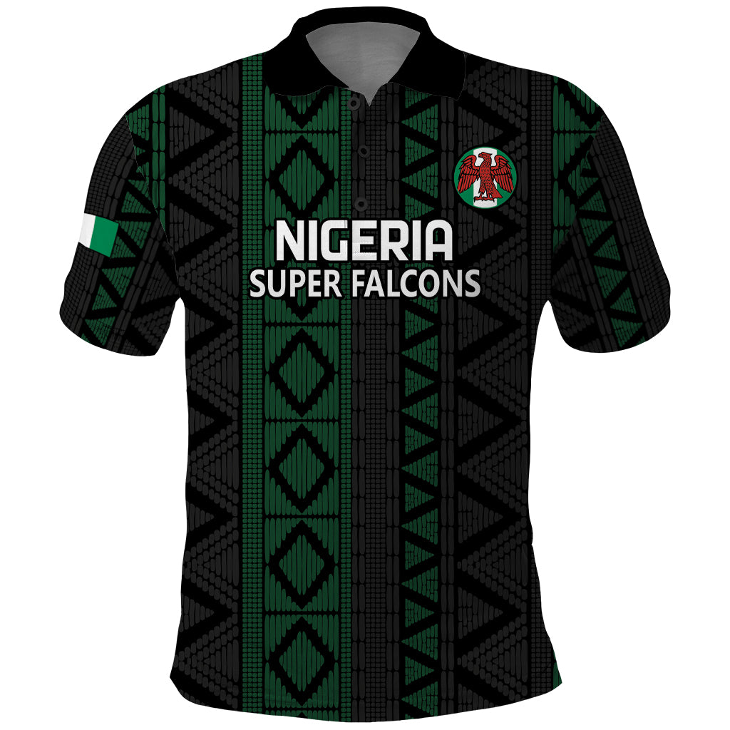 Custom Nigeria Football Polo Shirt Go Super Falcons African Pattern - Wonder Print Shop