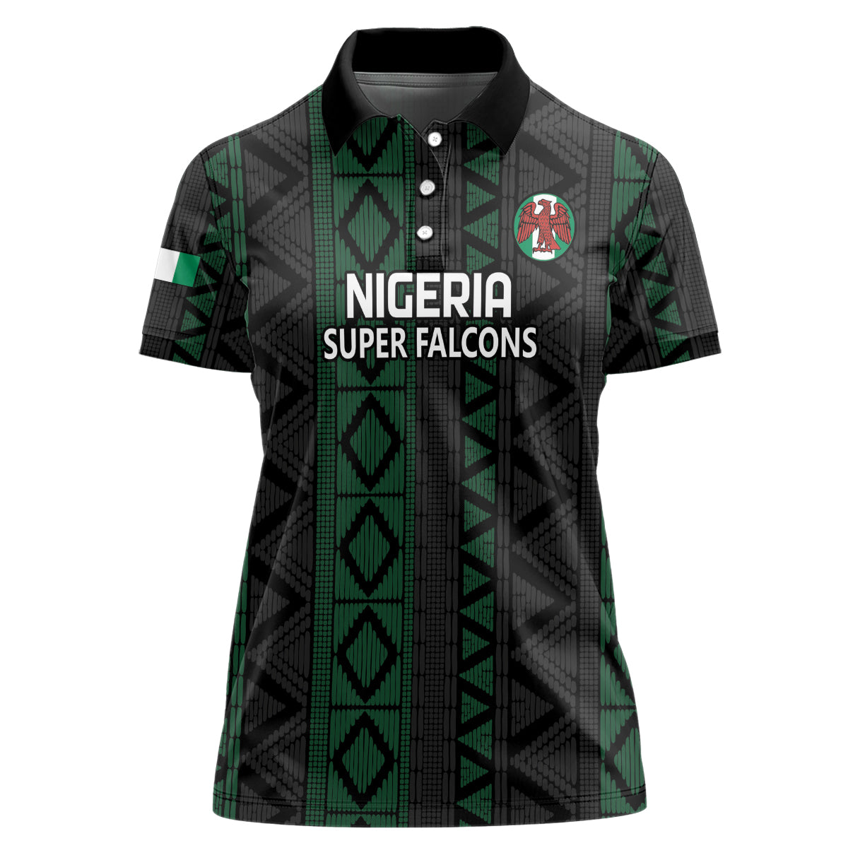 Custom Nigeria Football Women Polo Shirt Go Super Falcons African Pattern - Wonder Print Shop