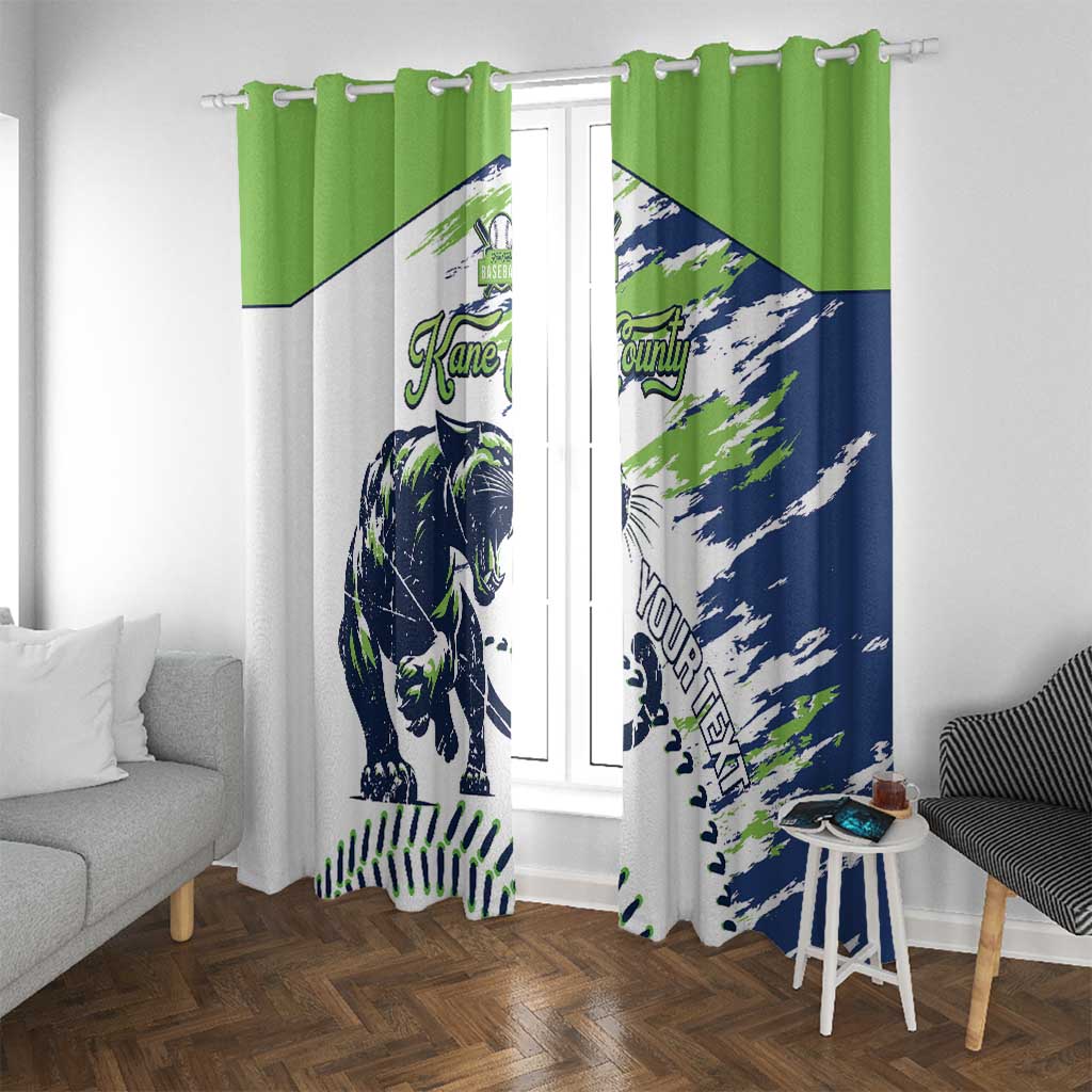 Kane County 2025 Baseball Custom Window Curtain Come On Cougar