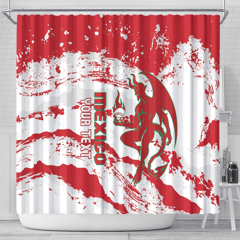 Diablos Rojos 2025 Baseball Custom Shower Curtain Come On Mexico