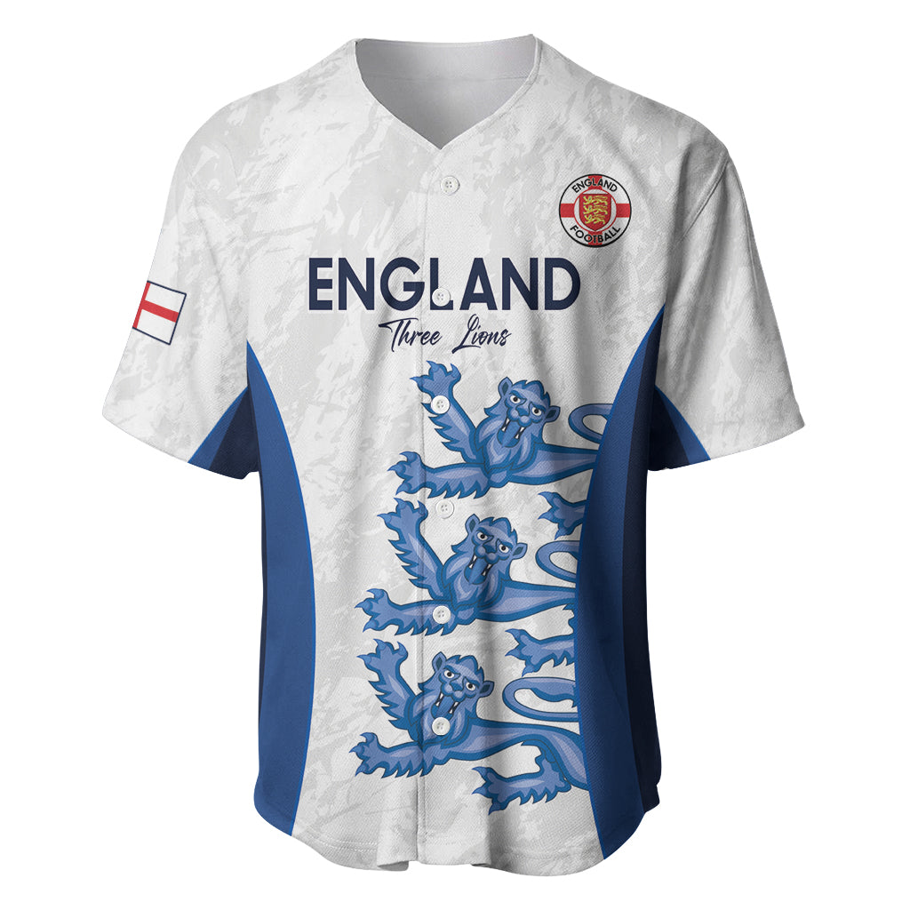 Custom England Football Baseball Jersey 2024 Go Champions Three Lions - Wonder Print Shop