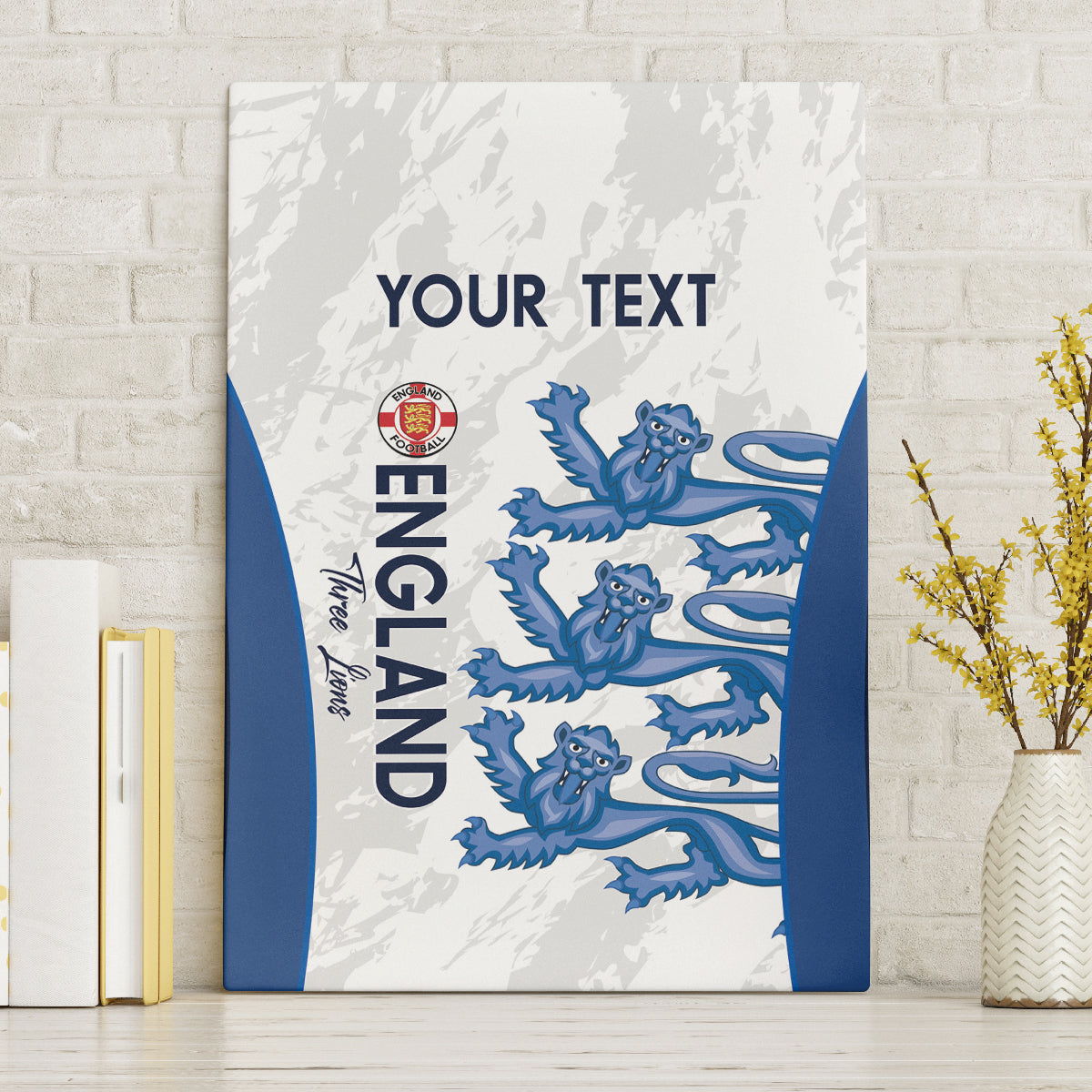 Custom England Football Canvas Wall Art 2024 Go Champions Three Lions - Wonder Print Shop