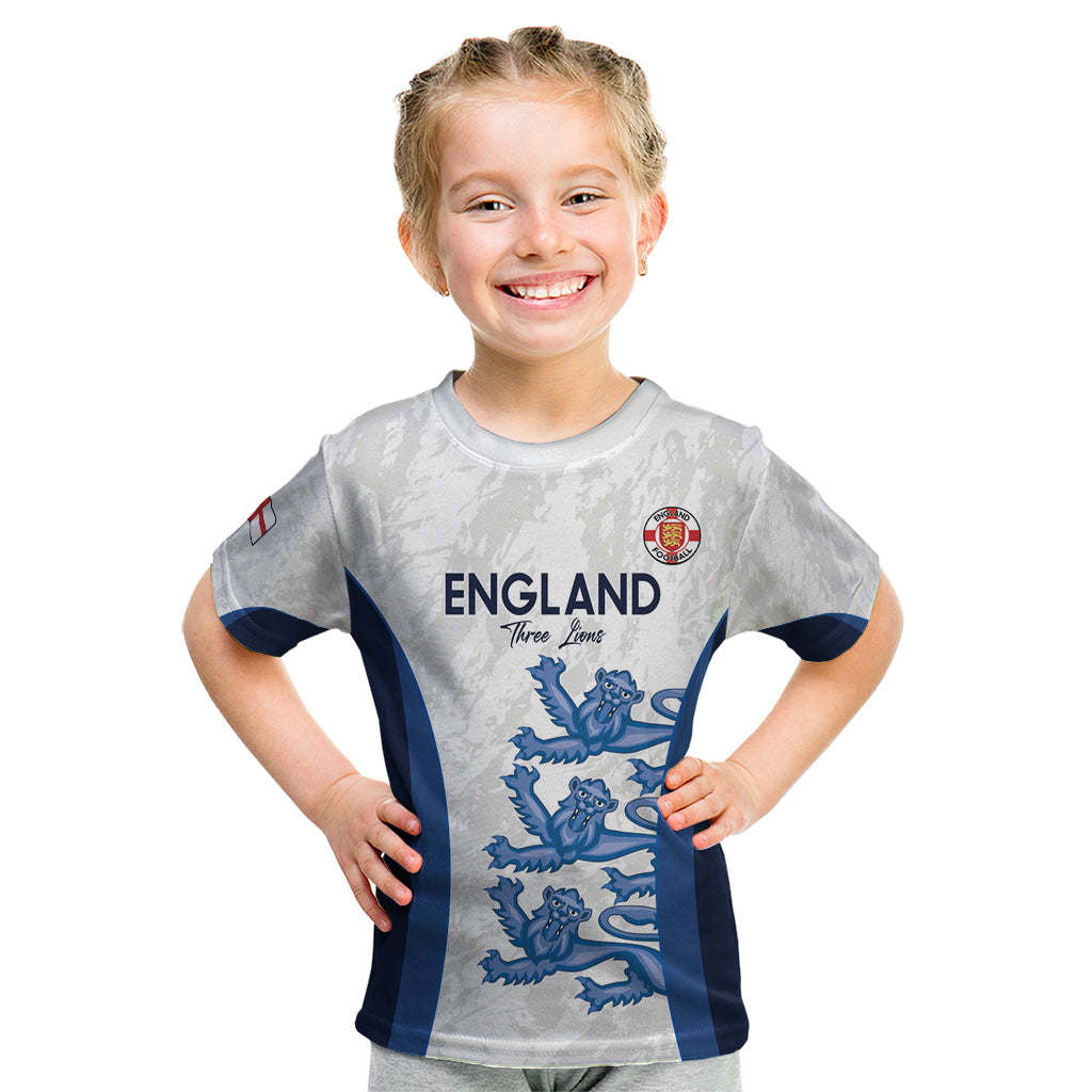 Custom England Football Kid T Shirt 2024 Go Champions Three Lions - Wonder Print Shop