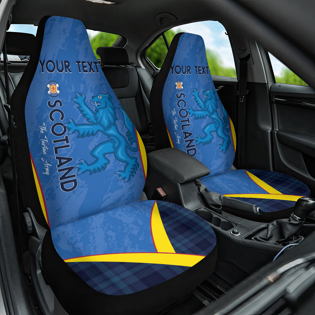 Custom Scotland Football Car Seat Cover 2024 Go Champions Scottish - Wonder Print Shop