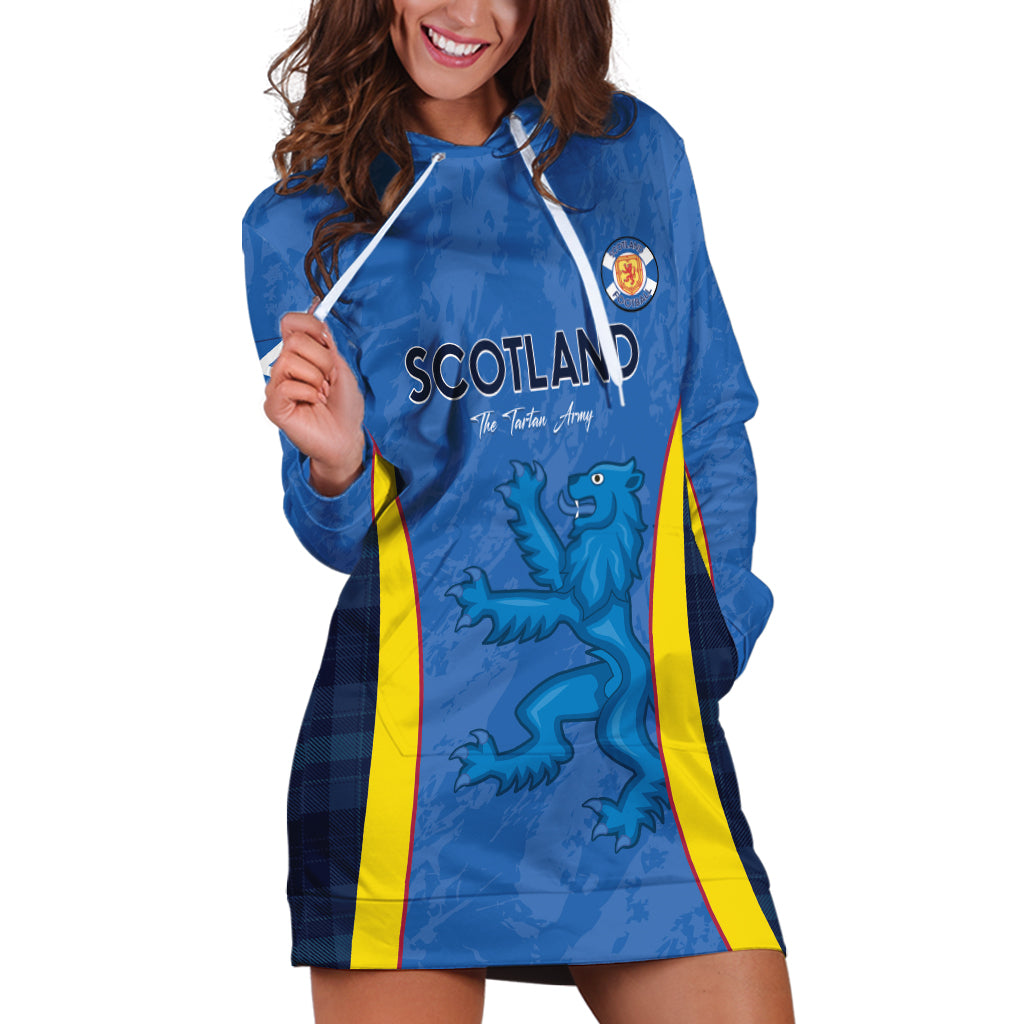 Custom Scotland Football Hoodie Dress 2024 Go Champions Scottish - Wonder Print Shop