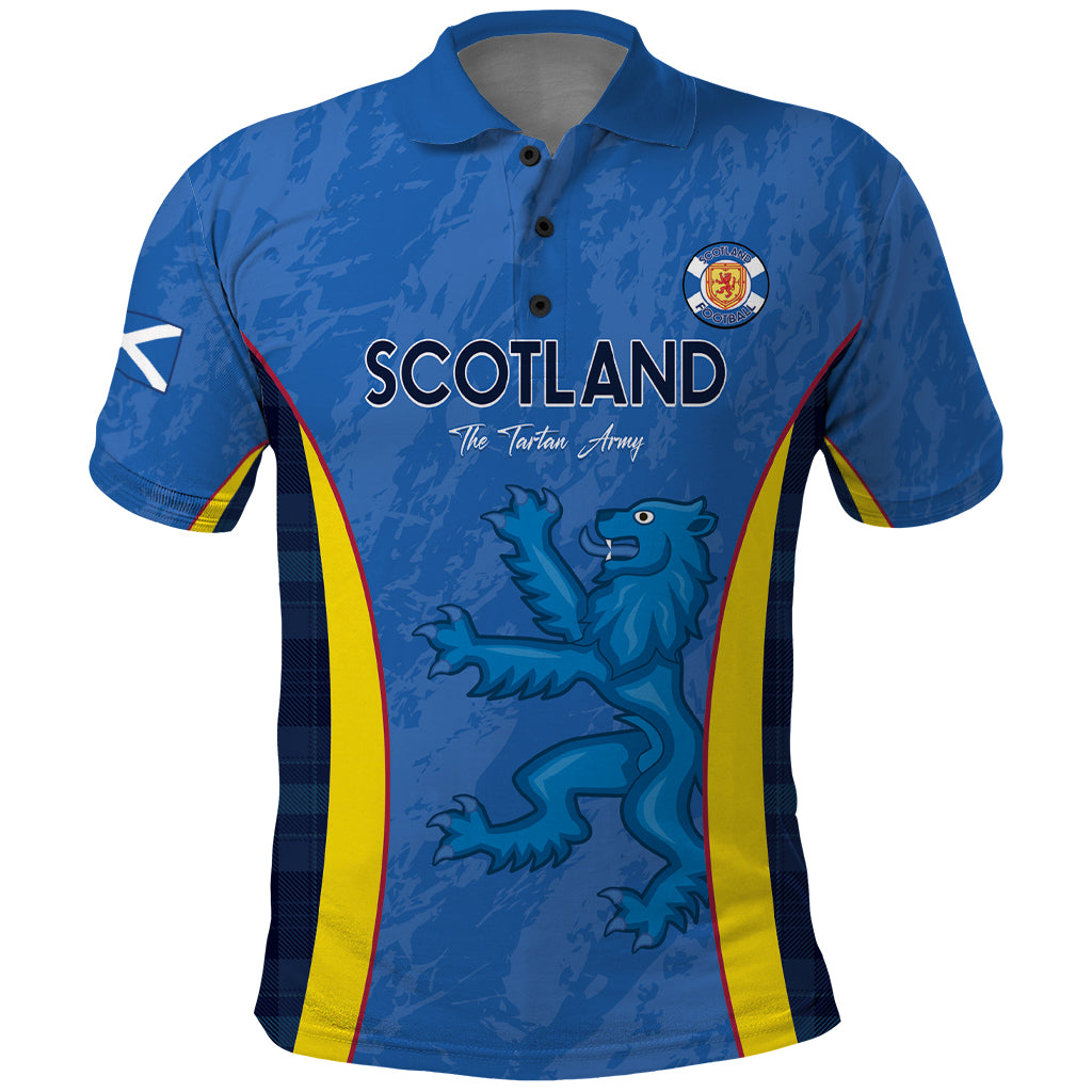 Custom Scotland Football Polo Shirt 2024 Go Champions Scottish - Wonder Print Shop