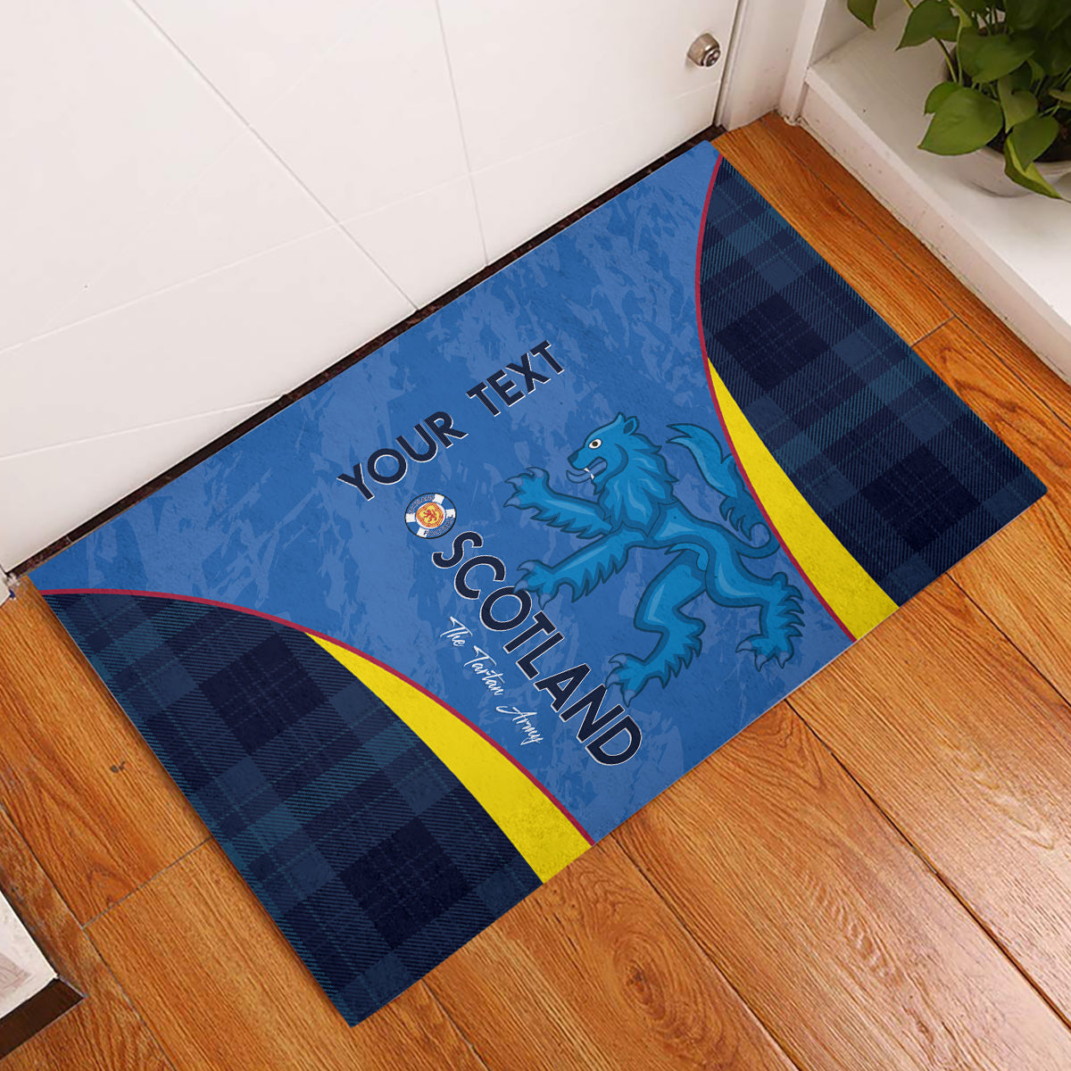 Custom Scotland Football Rubber Doormat 2024 Go Champions Scottish