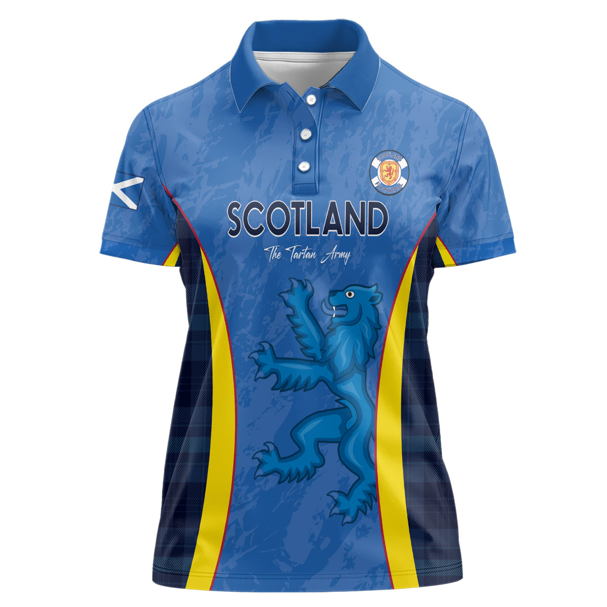 Custom Scotland Football Women Polo Shirt 2024 Go Champions Scottish