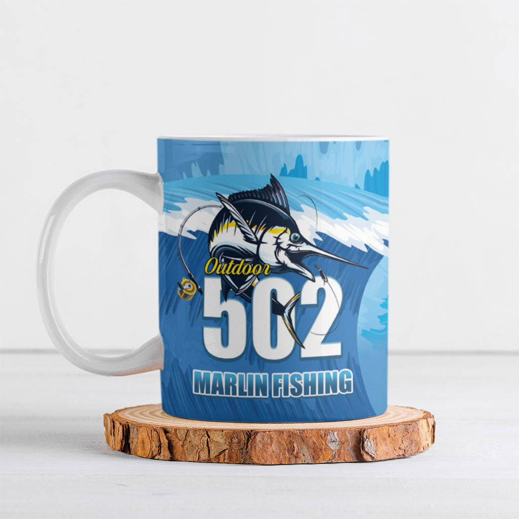 Blue Marlin Fishing Guatemala Ceramic Mug Makaira Nigricans 502 Outdoor Hobby
