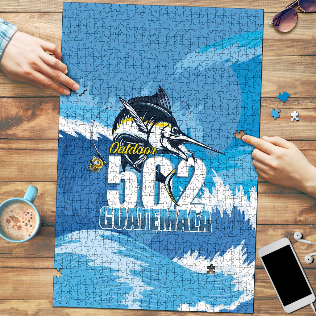Blue Marlin Fishing Guatemala Puzzle Makaira Nigricans 502 Outdoor Hobby